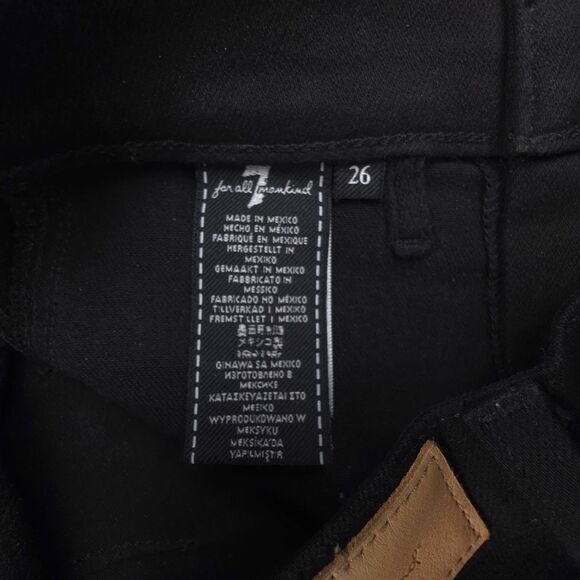 7 FOR ALL MANKIND Luxe Vintage Bootcut Flare Jeans Black Western Boho Clean Girl - Picture 9 of 9